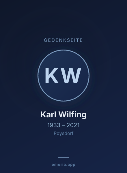 Gedenkportrait von Karl Wilfing