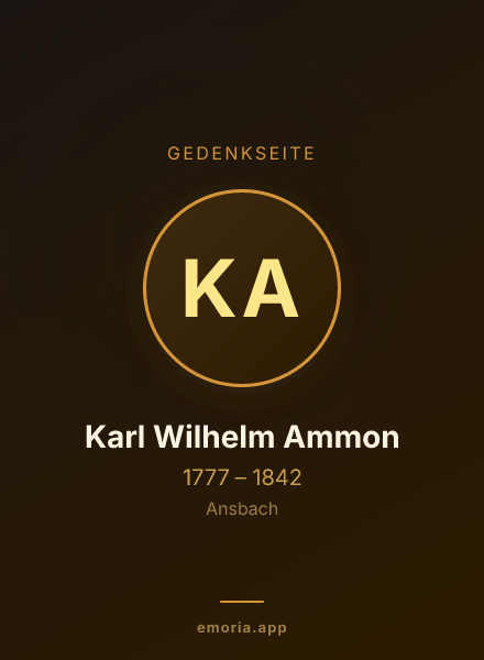 Gedenkportrait von Karl Wilhelm Ammon
