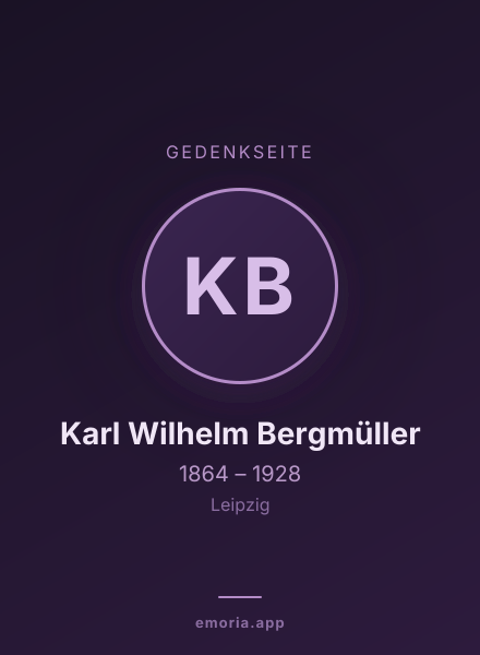 Gedenkportrait von Karl Wilhelm Bergmüller