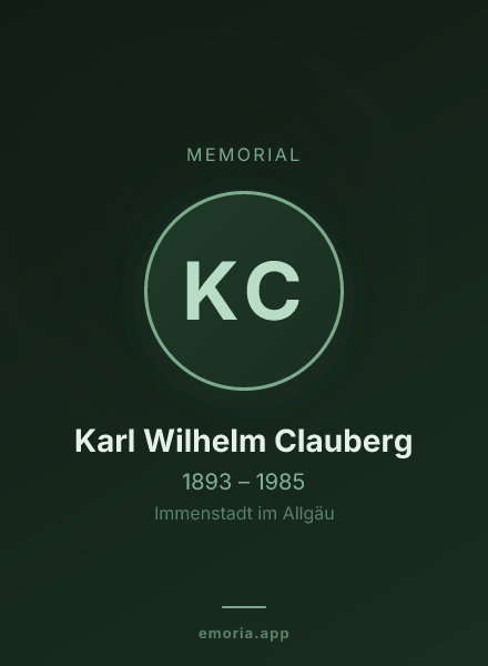 Memorial portrait of Karl Wilhelm Clauberg