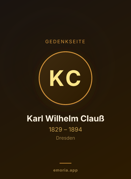 Gedenkportrait von Karl Wilhelm Clauß