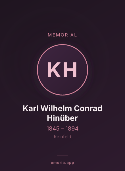 Memorial portrait of Karl Wilhelm Conrad Hinüber
