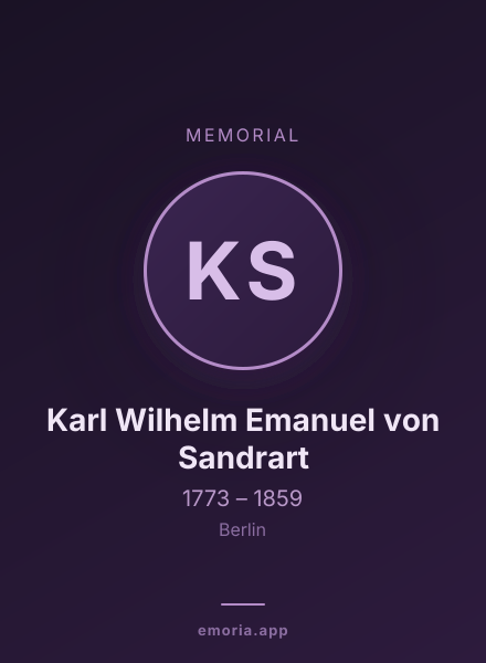 Memorial portrait of Karl Wilhelm Emanuel von Sandrart