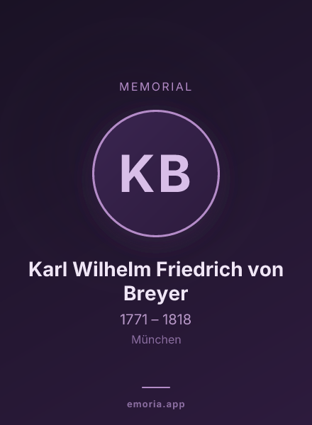 Memorial portrait of Karl Wilhelm Friedrich von Breyer
