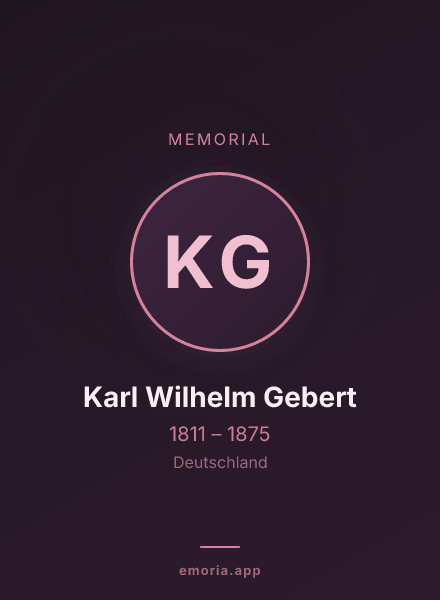 Memorial portrait of Karl Wilhelm Gebert