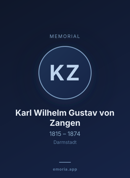 Memorial portrait of Karl Wilhelm Gustav von Zangen