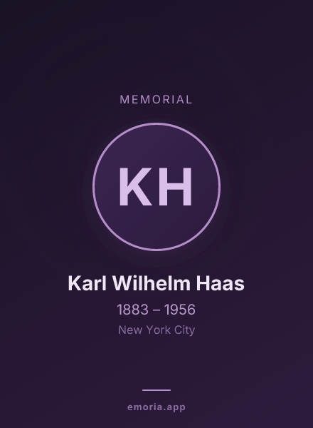 Memorial portrait of Karl Wilhelm Haas