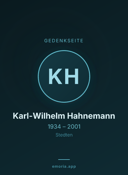 Gedenkportrait von Karl-Wilhelm Hahnemann