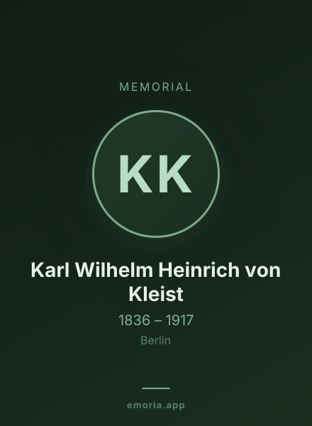 Memorial portrait of Karl Wilhelm Heinrich von Kleist