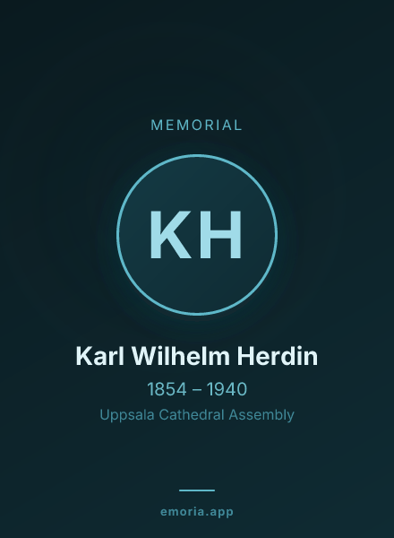 Memorial portrait of Karl Wilhelm Herdin