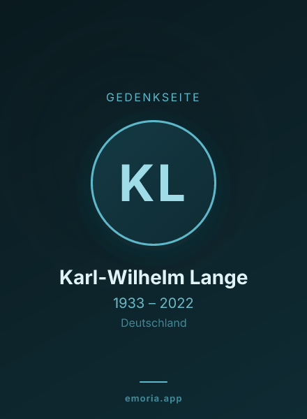 Gedenkportrait von Karl-Wilhelm Lange