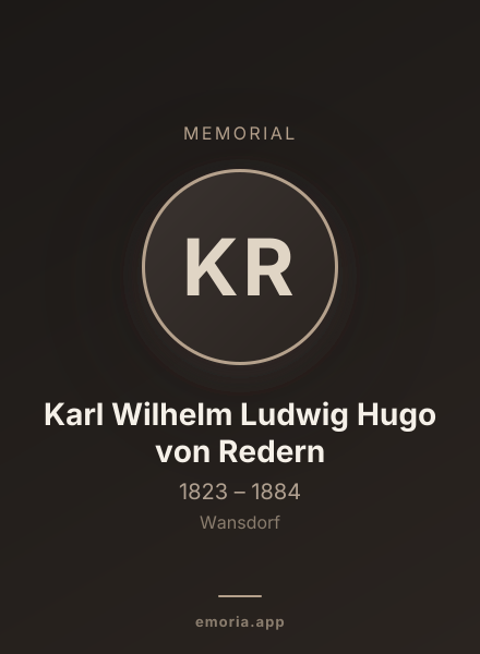 Memorial portrait of Karl Wilhelm Ludwig Hugo von Redern