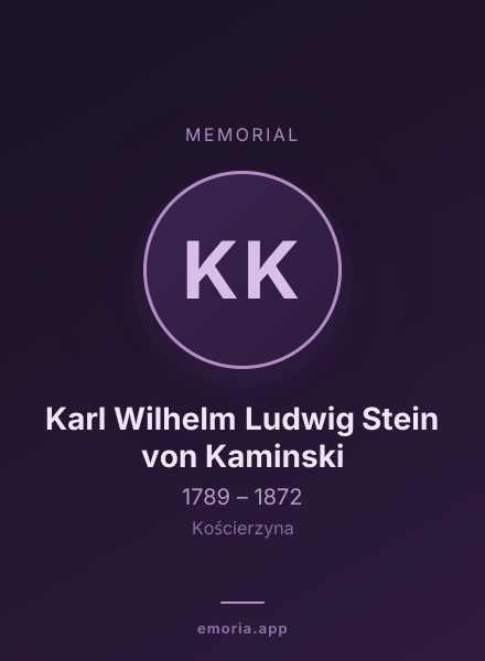 Memorial portrait of Karl Wilhelm Ludwig Stein von Kaminski