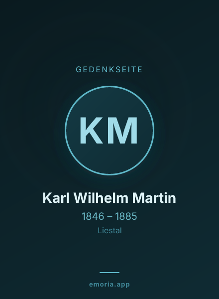 Gedenkportrait von Karl Wilhelm Martin