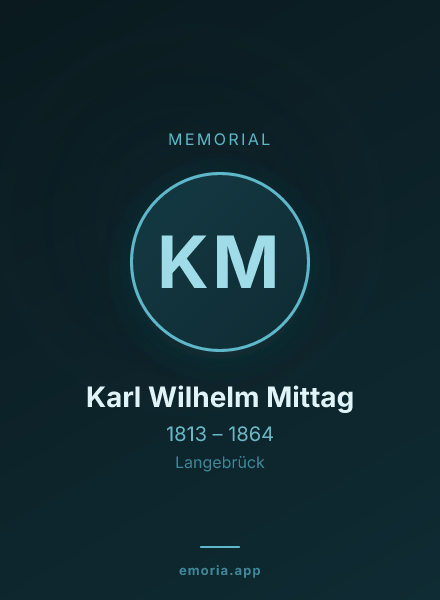Memorial portrait of Karl Wilhelm Mittag