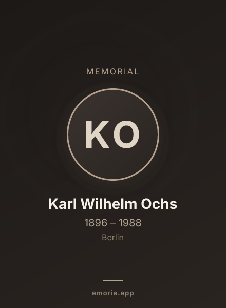 Memorial portrait of Karl Wilhelm Ochs