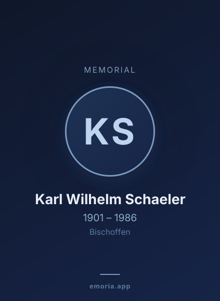Memorial portrait of Karl Wilhelm Schaeler