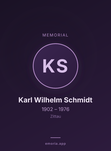 Memorial portrait of Karl Wilhelm Schmidt