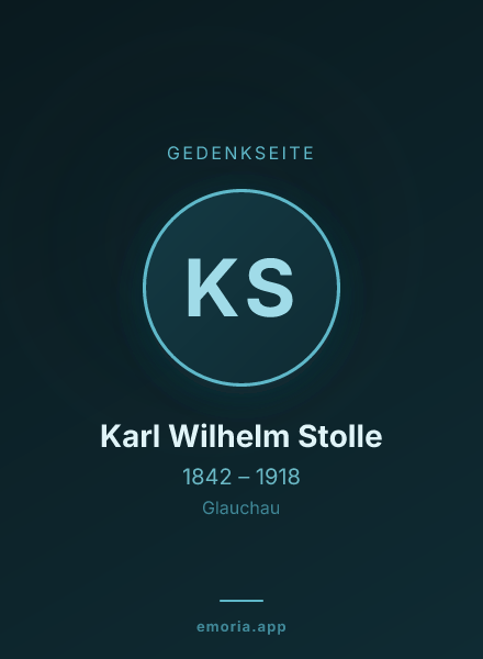 Gedenkportrait von Karl Wilhelm Stolle