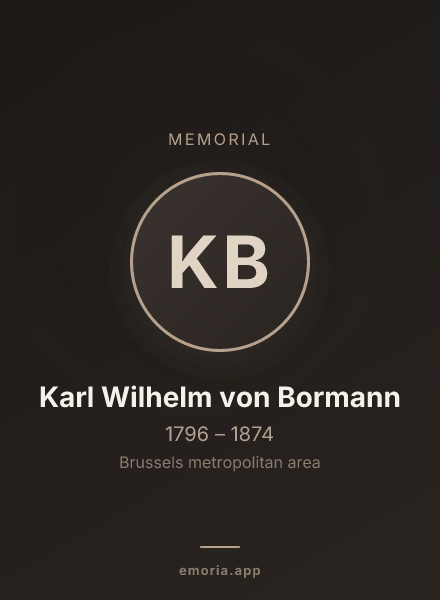 Memorial portrait of Karl Wilhelm von Bormann
