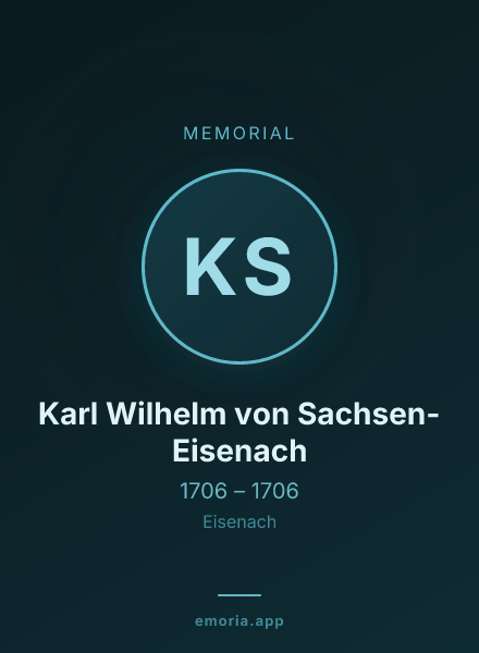 Memorial portrait of Karl Wilhelm von Sachsen-Eisenach
