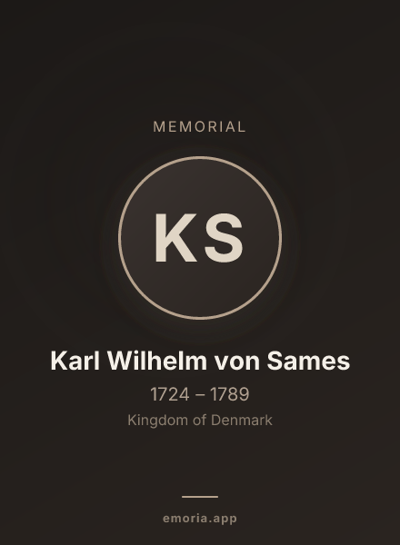Memorial portrait of Karl Wilhelm von Sames
