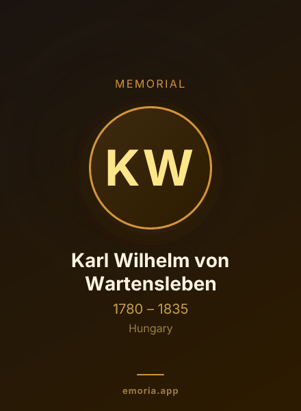 Memorial portrait of Karl Wilhelm von Wartensleben