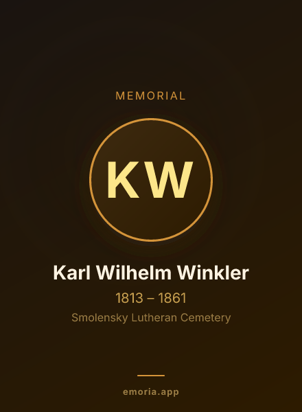 Memorial portrait of Karl Wilhelm Winkler