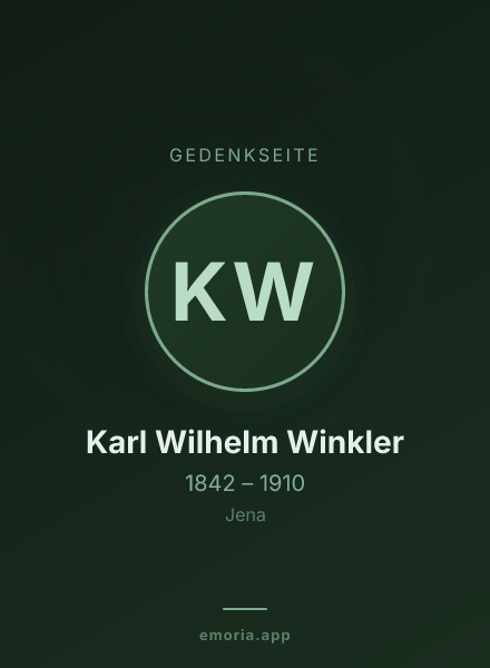 Gedenkportrait von Karl Wilhelm Winkler