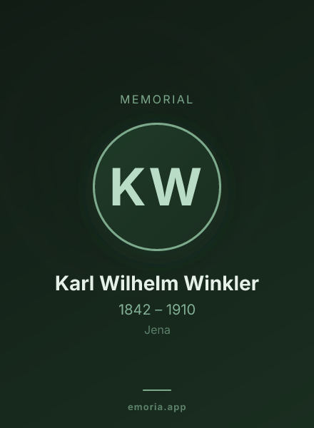 Memorial portrait of Karl Wilhelm Winkler