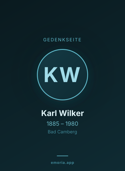 Gedenkportrait von Karl Wilker