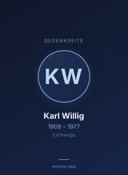 Gedenkportrait von Karl Willig