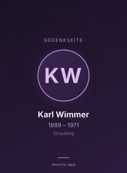 Gedenkportrait von Karl Wimmer