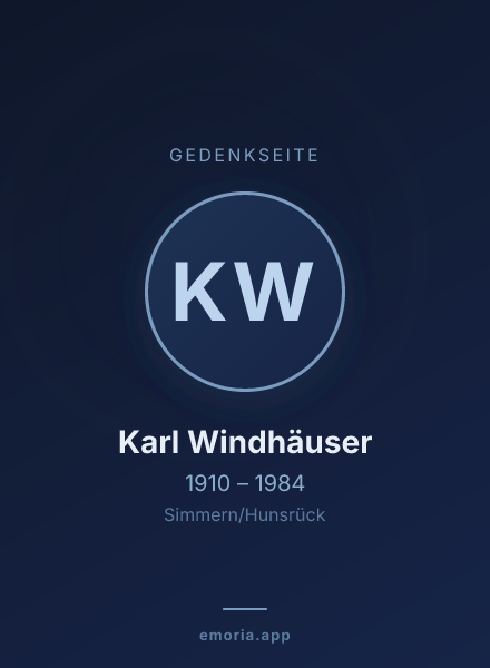 Gedenkportrait von Karl Windhäuser