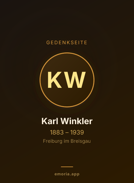 Gedenkportrait von Karl Winkler