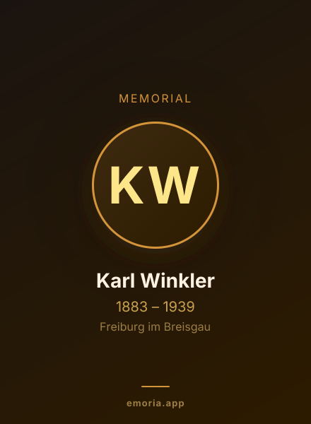 Memorial portrait of Karl Winkler