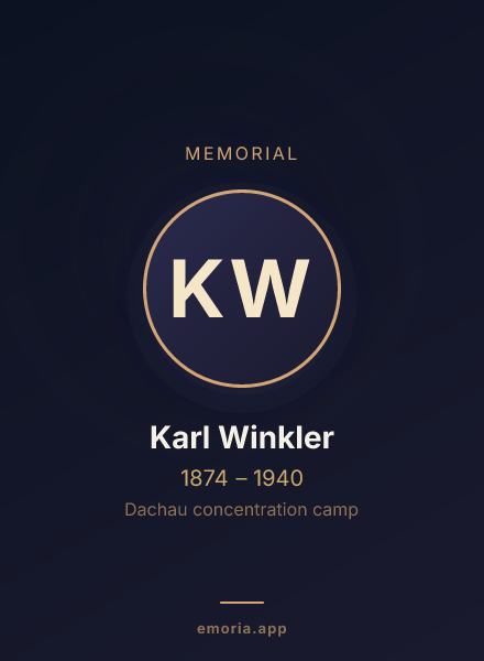 Memorial portrait of Karl Winkler