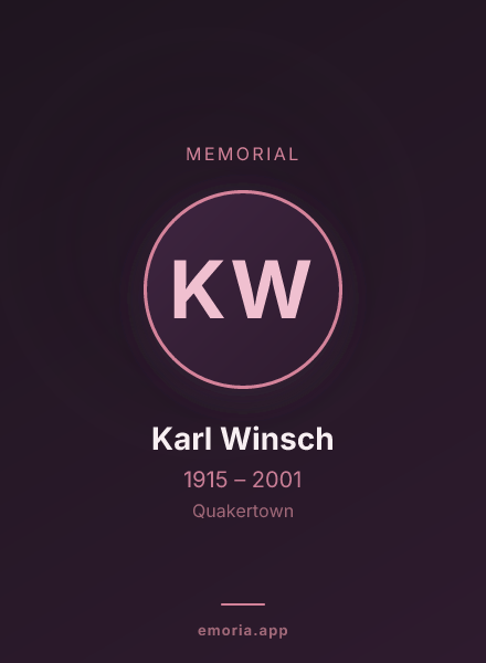 Memorial portrait of Karl Winsch