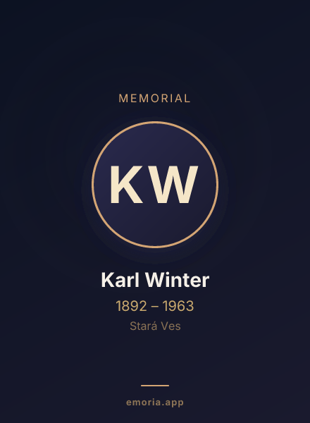 Memorial portrait of Karl Winter