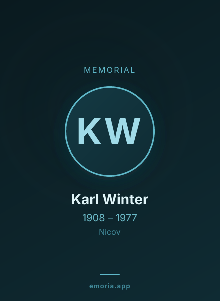Memorial portrait of Karl Winter