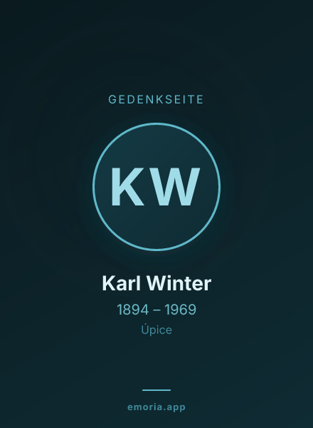 Gedenkportrait von Karl Winter