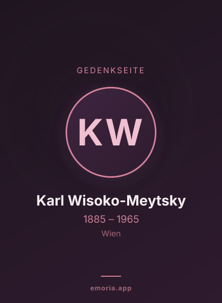 Gedenkportrait von Karl Wisoko-Meytsky