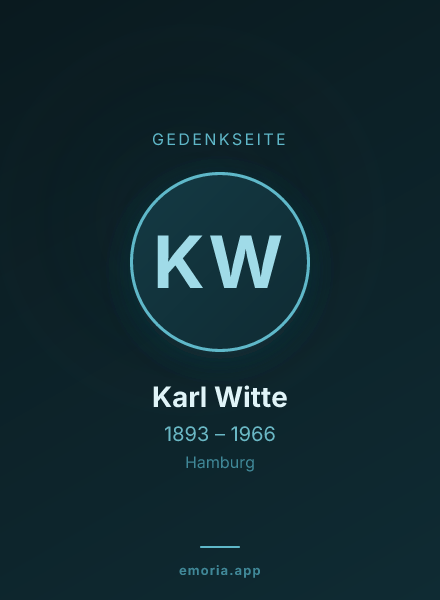 Gedenkportrait von Karl Witte