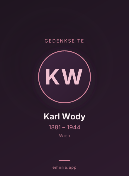 Gedenkportrait von Karl Wody