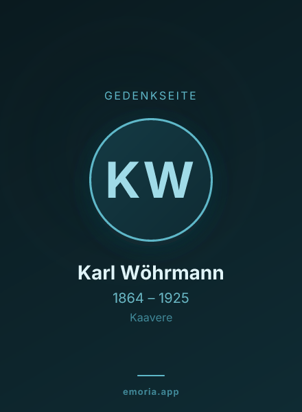 Gedenkportrait von Karl Wöhrmann