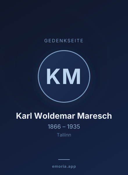 Gedenkportrait von Karl Woldemar Maresch