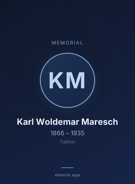 Memorial portrait of Karl Woldemar Maresch