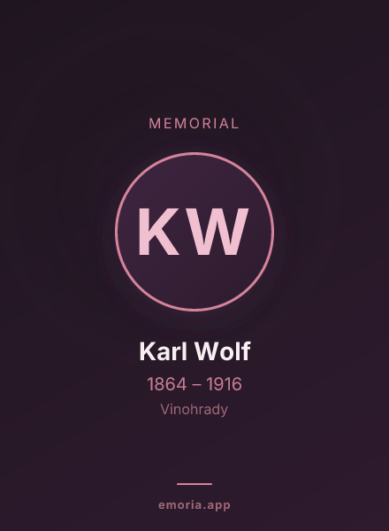 Memorial portrait of Karl Wolf
