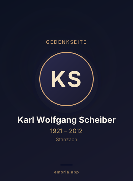 Gedenkportrait von Karl Wolfgang Scheiber