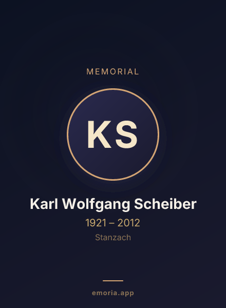 Memorial portrait of Karl Wolfgang Scheiber